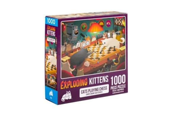 Puzzel - Exploding Kittens: Cats Playing Chess (1000)
