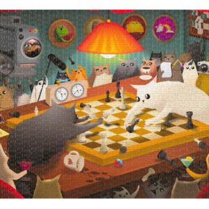 Puzzel - Exploding Kittens: Cats Playing Chess (1000)
