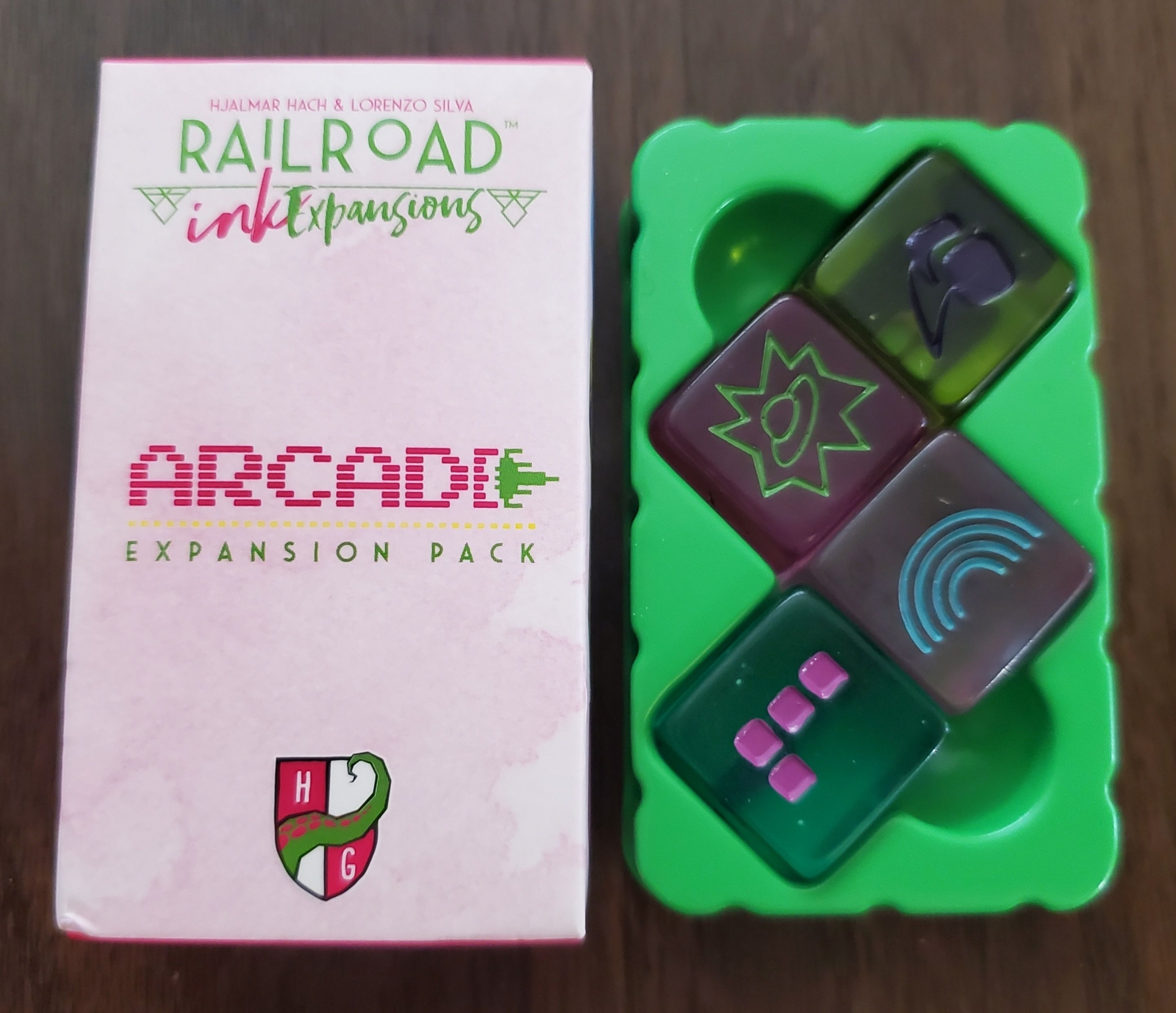 Railroad Ink Challenge: Espansione Arcade Pink – Dadi Speciali Per Gioco Da Tavolo, 1-6 Giocatori