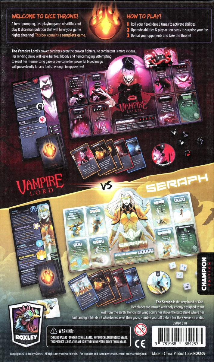 Dice Throne Season Two Seraph v. Vampire Lord The Playground